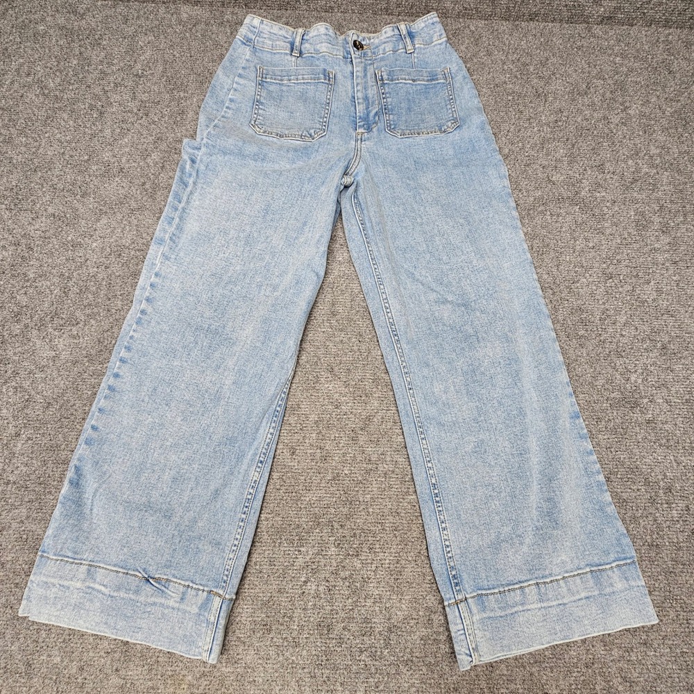 Bagatelle Collection Wide Leg Jeans Womens 28 Light Blue Retro Boho Y2K Denim